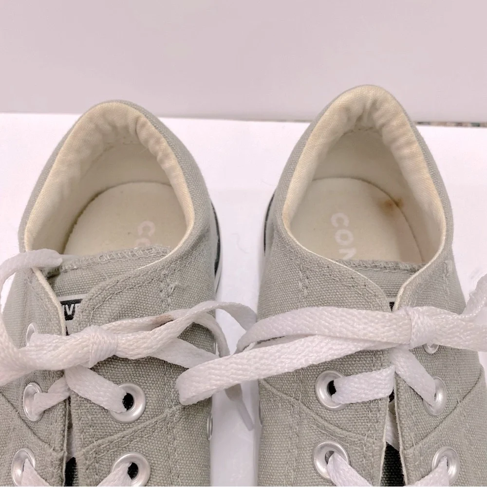 Converse All Star Canvas Gray Low Top Sneaker Tennis Shoes Women's Sz 7 - Picture 2 of 6